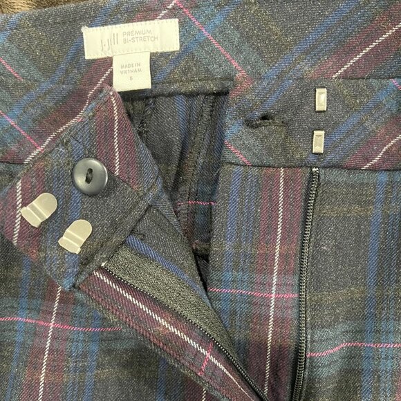 J. Jill Bi-Stretch Premium Plaid Pull Up/On Pants Size 6 - Picture 6 of 9